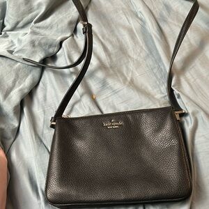 Black pebble, leather, Kate speed Crossbody bag